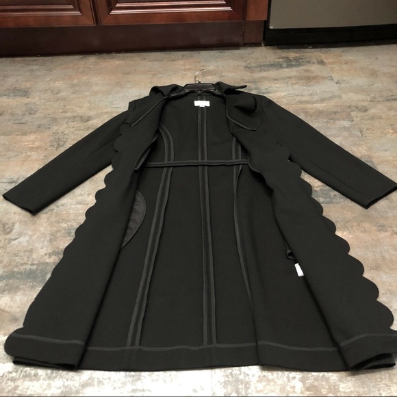 ModCloth Jovonna Premier Black Scallop Coat UK 10 - Picture 5 of 8